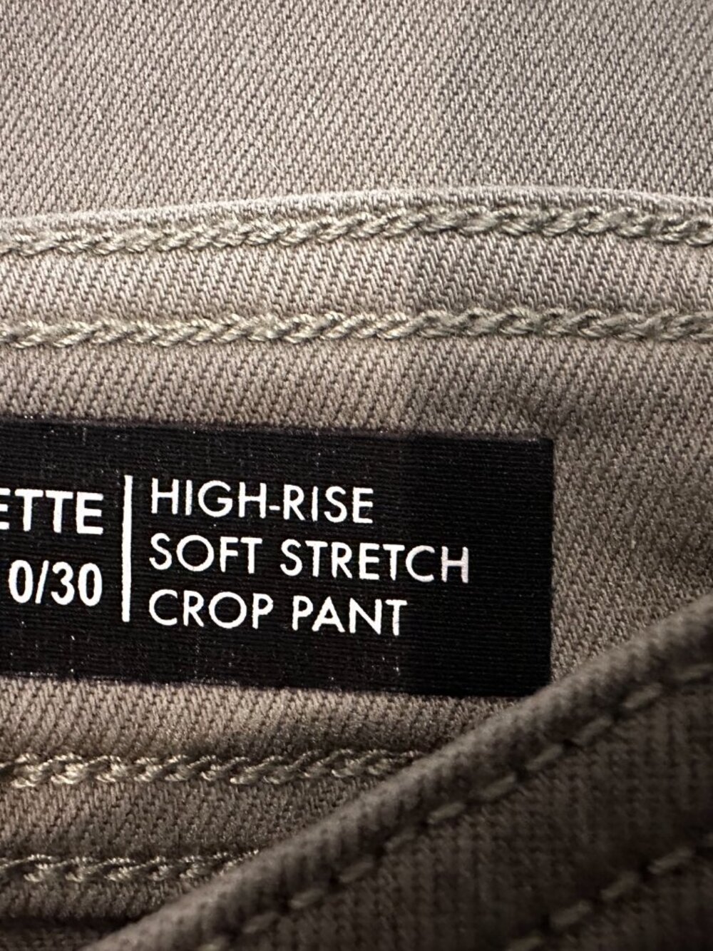 Buffalo High-Rise Soft Stretch Cropped Leg Pant Style Brigette Sage Sz  10/30 - Picture 4 of 10